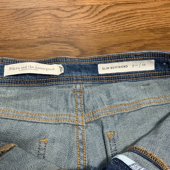 Pilcro and the Letterpress by Anthropologie Slim Boyfriend Jeans size 26 - Picture 3 of 4